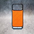 Stamped Leather H Phone Case For iPhone 17 / 16 / 15 / 14