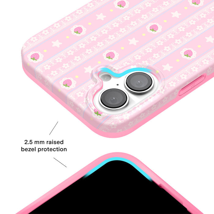 Strawberry Macaron iPhone Case – Chic Designer-Style Phone Cover