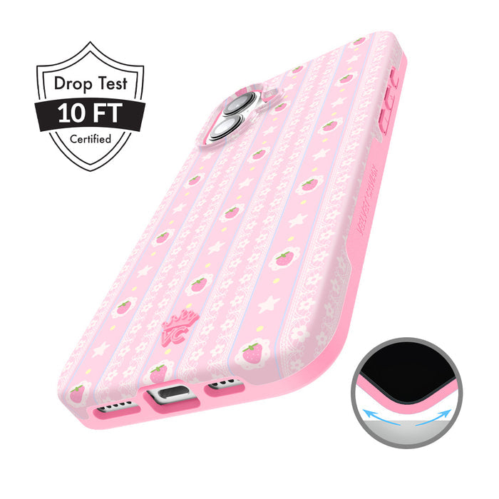 Strawberry Macaron iPhone Case – Chic Designer-Style Phone Cover
