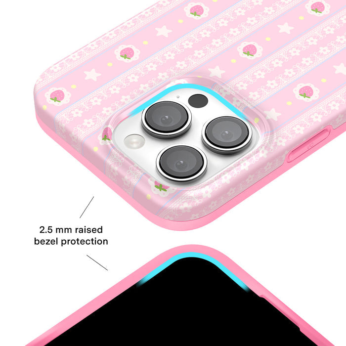 Strawberry Macaron iPhone Case – Chic Designer-Style Phone Cover
