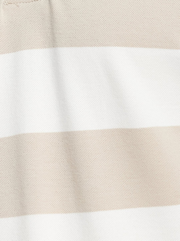 STRIPE POLO NECK PIQUE LYCRA  T-SHIRT