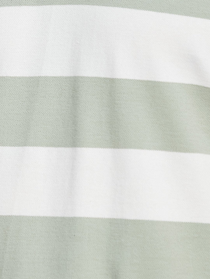 STRIPE POLO NECK PIQUE LYCRA  T-SHIRT