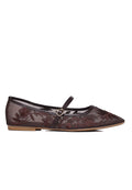 Suki Embroidered Mesh Ballerina (Brown)