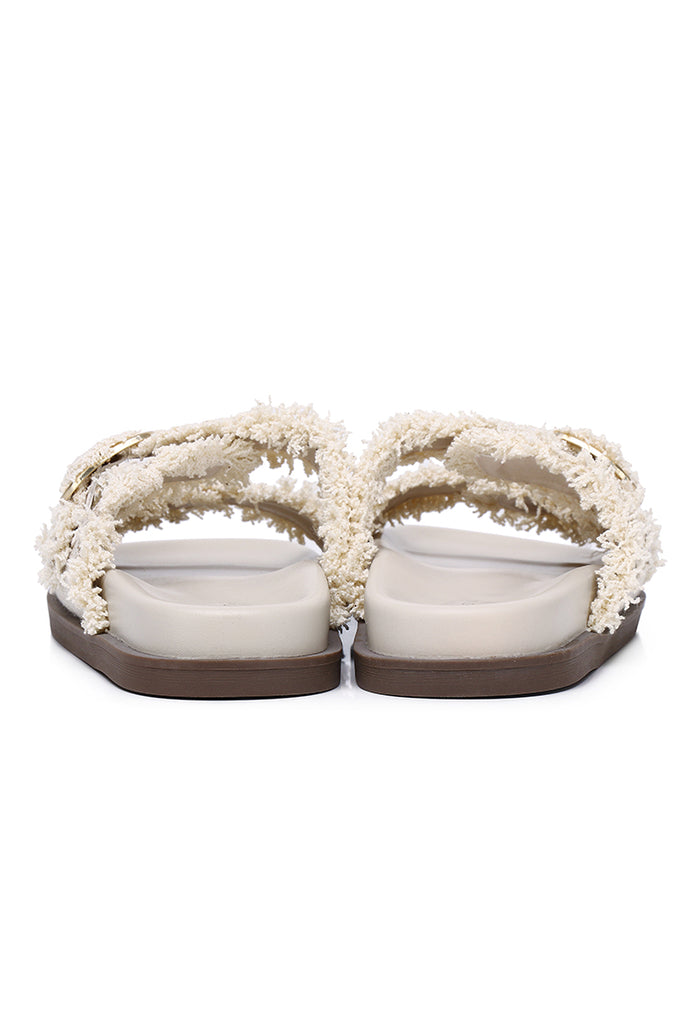 Suleika Buckled Strap Sandals (Beige)