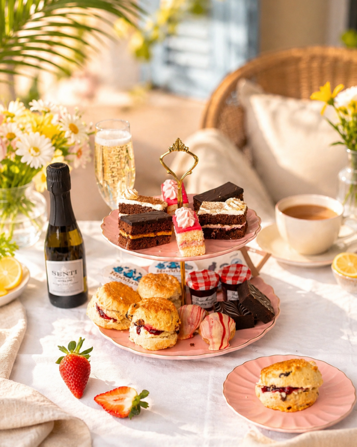 Summertime Afternoon Tea with Prosecco - Patisserie Valerie