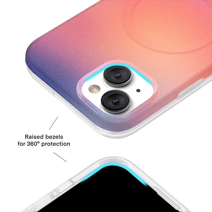 Sunset Glow Aura iPhone Case – Aesthetic Shockproof Phone Cover