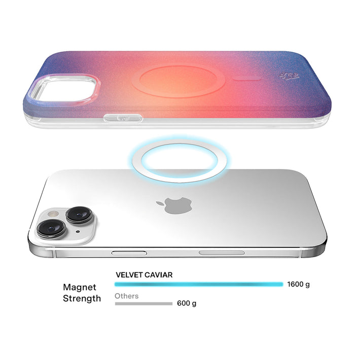 Sunset Glow Aura iPhone Case – Aesthetic Shockproof Phone Cover