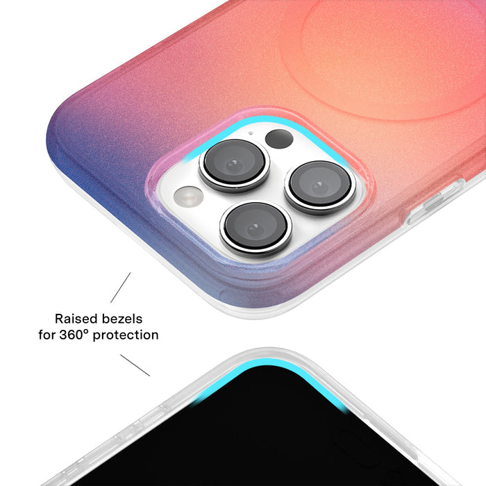 Sunset Glow Aura iPhone Case – Aesthetic Shockproof Phone Cover