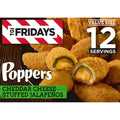 TGI Fridays Frozen Snacks & Appetizers Cheddar Cheese Stuffed Jalapeno Poppers Value Size, 32 oz Box Full Size