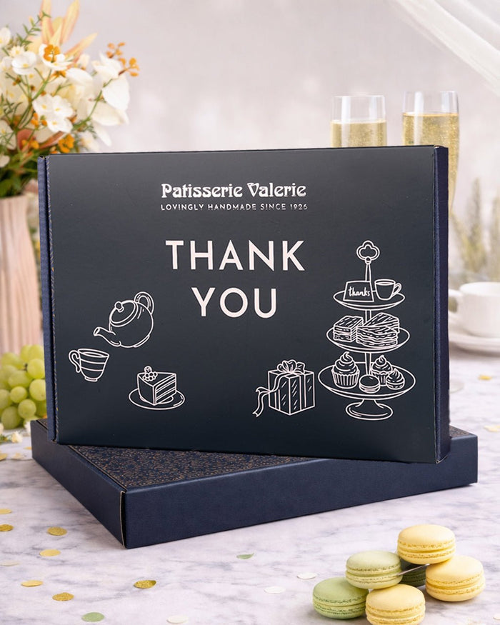 Patisserie Valerie's handmade Thank You Luxury Brownies Gift Box cake delivery