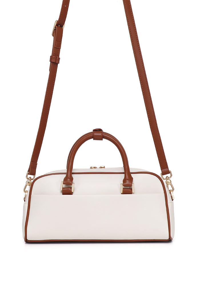 The Ordine Top Handle Bag (Beige)