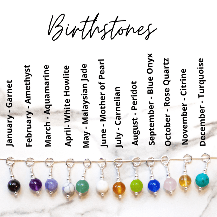 Three Pea In A Pod | Engraved Initials & 2 X Heart Charms | Any Birthstone Combination - RACHEL SHRIEVES DESIGN