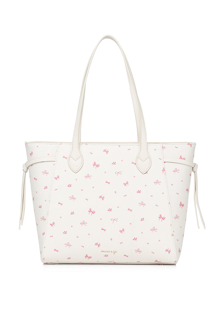 Tie A Ribbon Tote Bag (Beige)