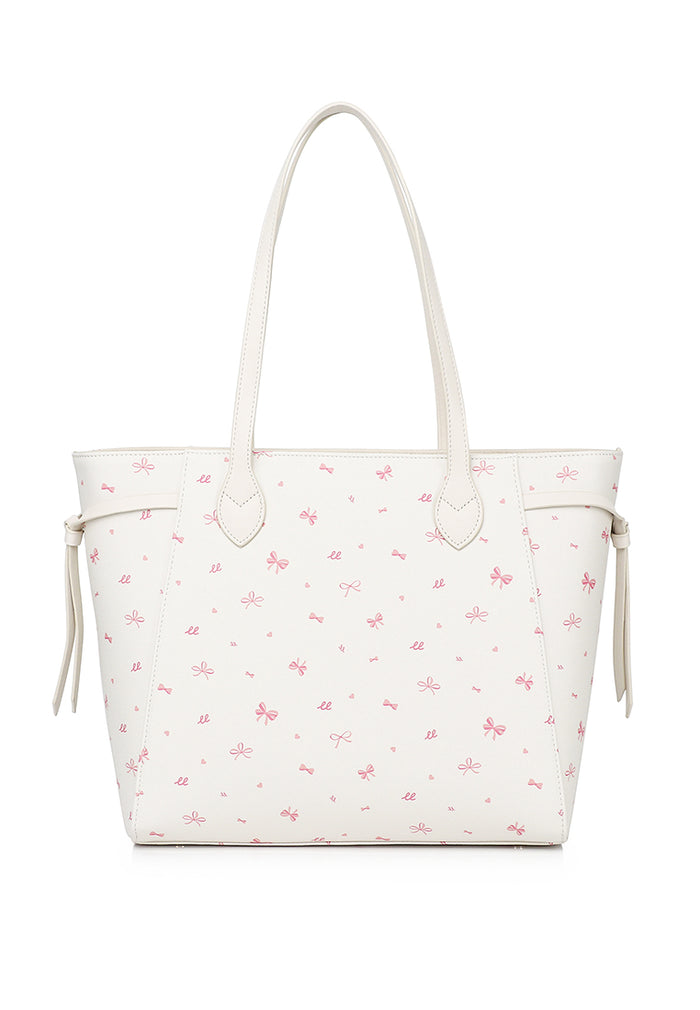 Tie A Ribbon Tote Bag (Beige)