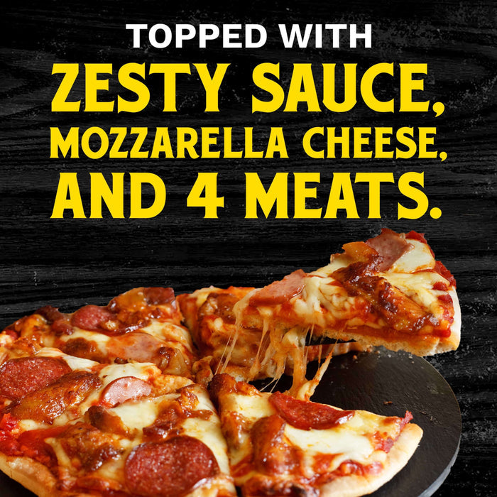 Tombstone Frozen Pizza, Four Meat Original Thin Crust Pizza with Marinara Sauce, 21.1 oz (Frozen)