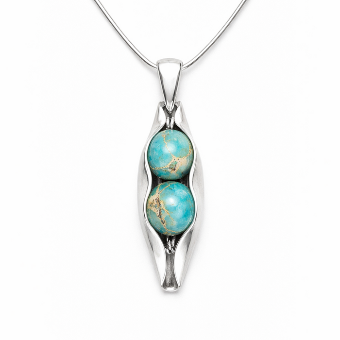 jasper peas in a pod necklace
