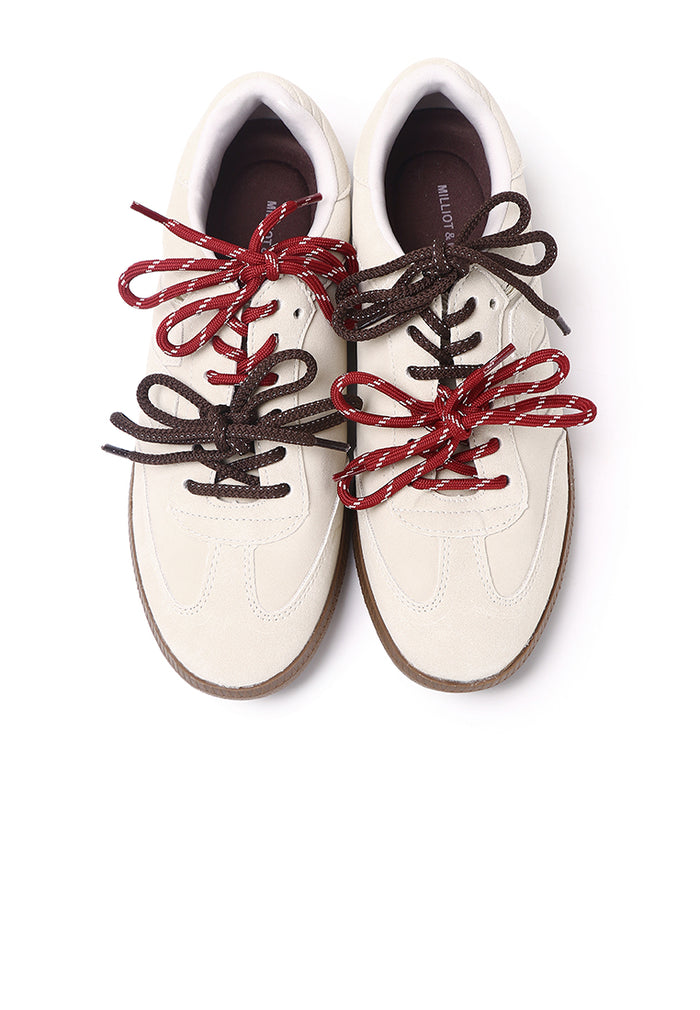 Velvia Round Toe Sneakers (Beige)