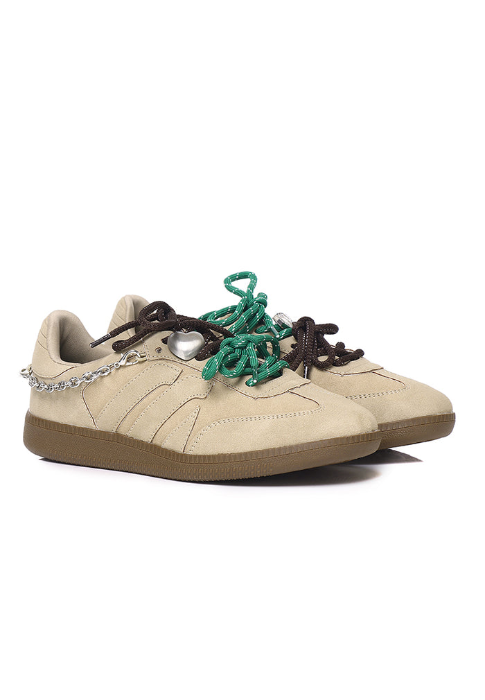 Velvia Round Toe Sneakers (Camel)