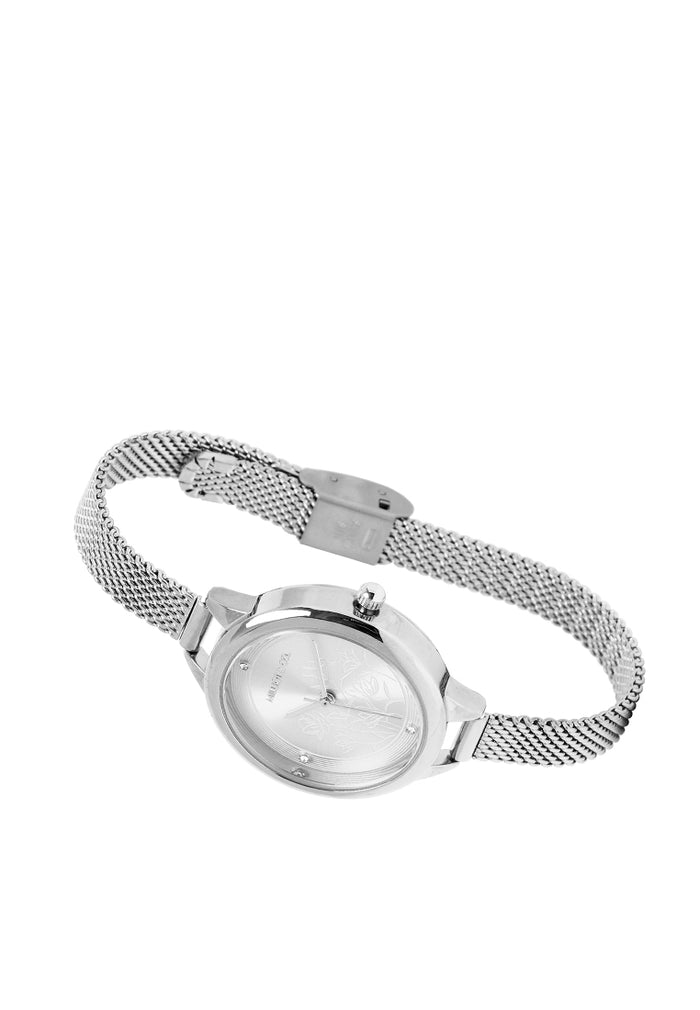 Vera Mesh Strap Analog Watch (Silver)