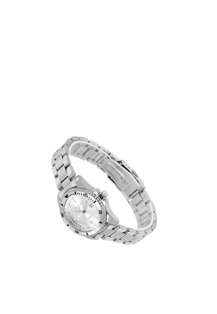 Victoria Silver Stainless Steel Strap Watch V2 (Silver)