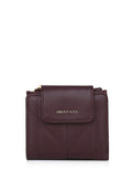 Viean Quilted Top Zip Mini Wallet (Maroon)