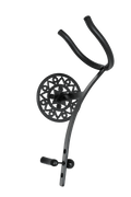 angled view baritone saxophone wall stand Aztec by Locoparasaxo.com
