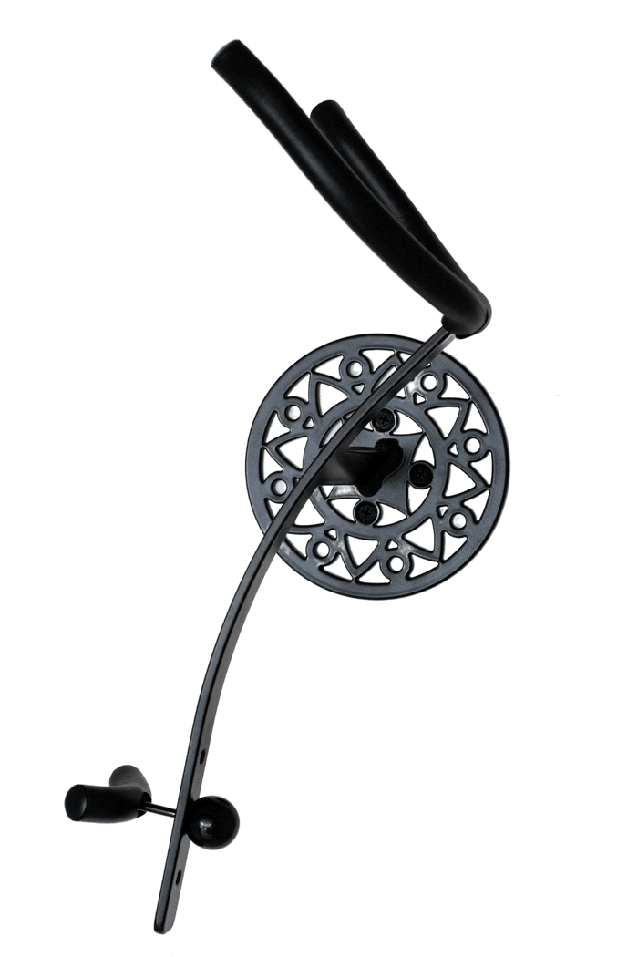 frontal view baritone saxophone wall stand Aztec by Locoparasaxo.com