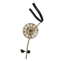 front view baritone saxophone wallmount  Samba Bronze  without sax on white wall by Locoparasaxo.com