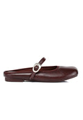 Willow Slip On Mary Jane Ballerina Flats (Burgundy)