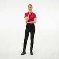 Women Berry Solid Polo Neck T-Shirt