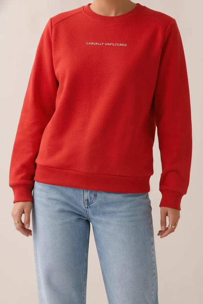 Women Black Cotton Fleece | Round Neck Full Sleeves Casual Winter Sweatshirt