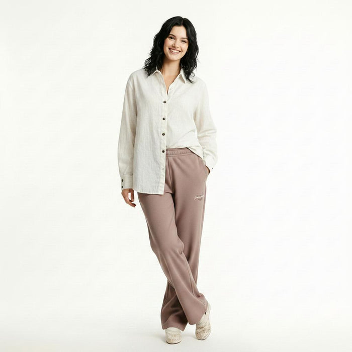 Women Blush Regular Fit Typography Joggers