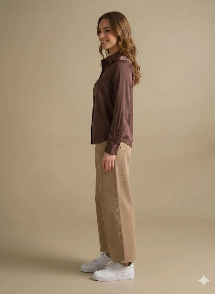 Women Casual Coffee Shirt