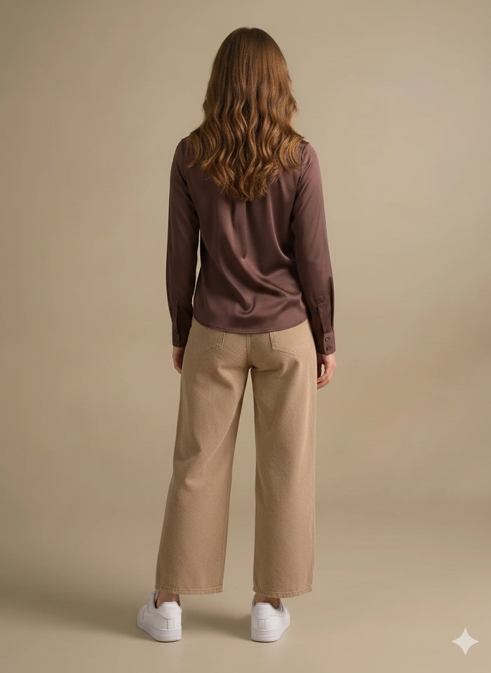 Women Casual Coffee Shirt