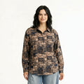 Women Coffee Printed Casual Shirt