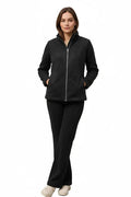 Women Colourblocked Mandarin Neck Jacket