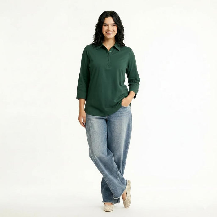 Women Green Cotton Top