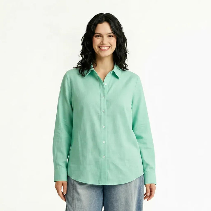 Women Green Solid Shirts