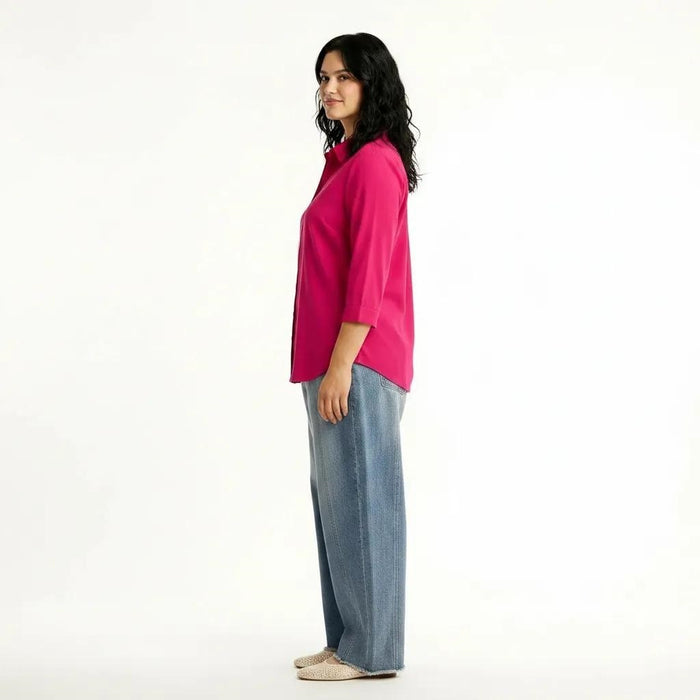 Women Hot Pink Casual Shirt