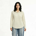 Women Lemon Striped Casual Shirt