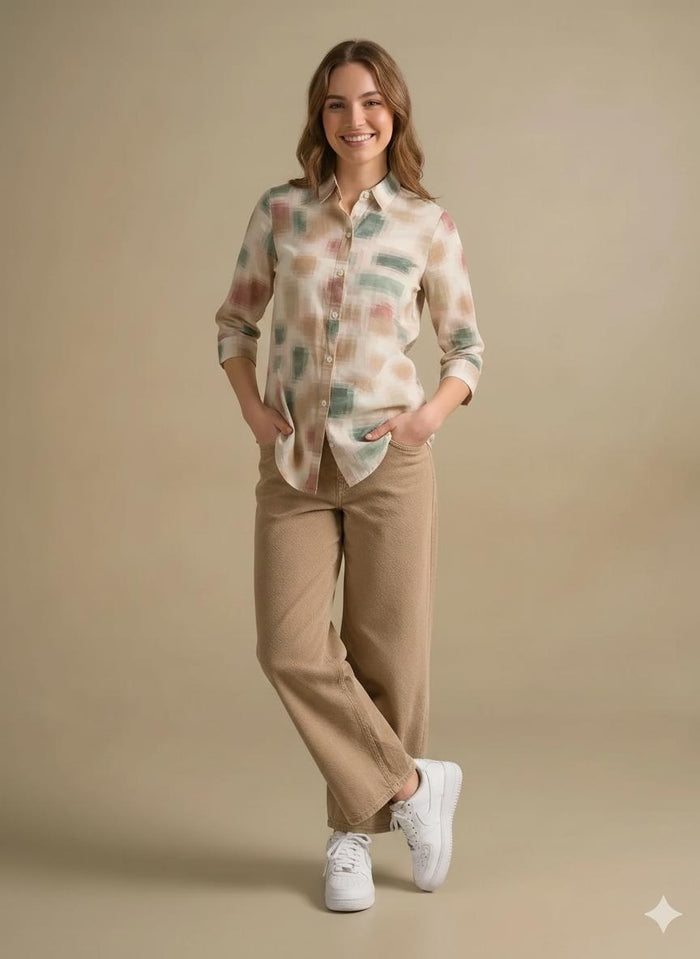 Women Mastic Printed Casual Shirt