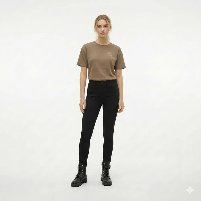 Women Mocha Typography T-shirt
