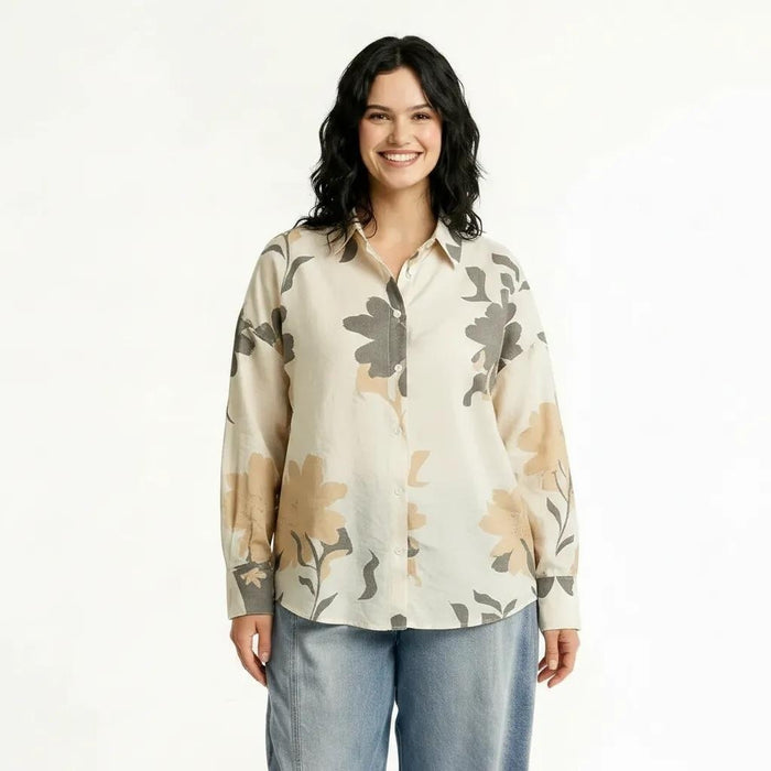 Women Natural Floral Printed Casual Shirt