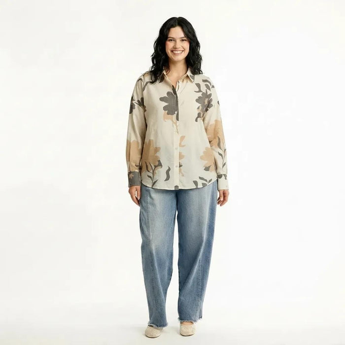 Women Natural Floral Printed Casual Shirt