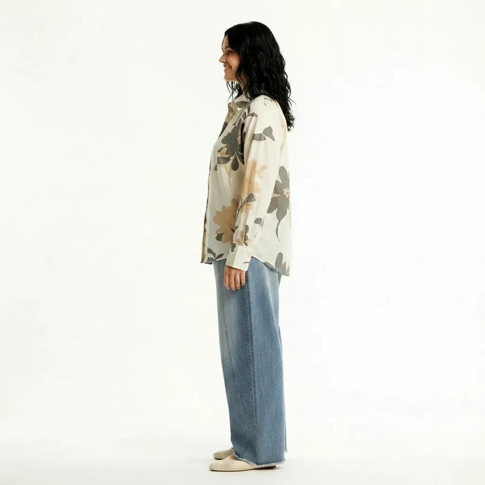 Women Natural Floral Printed Casual Shirt