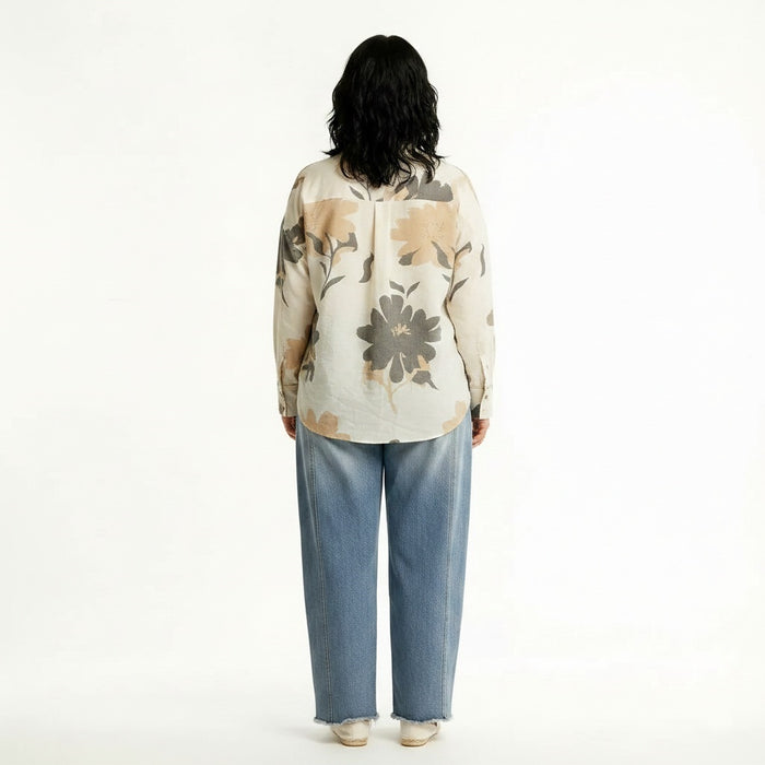 Women Natural Floral Printed Casual Shirt