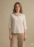 Women Natural Striped Shirts