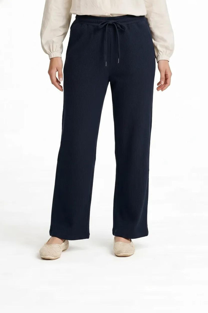 Women Navy Regular Fit Textured Joggers