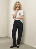 Women Off White Typography Round Neck T-shirt