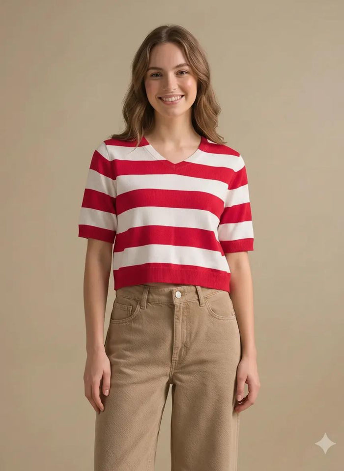 Women Pink Colour Blocked T-Shirt